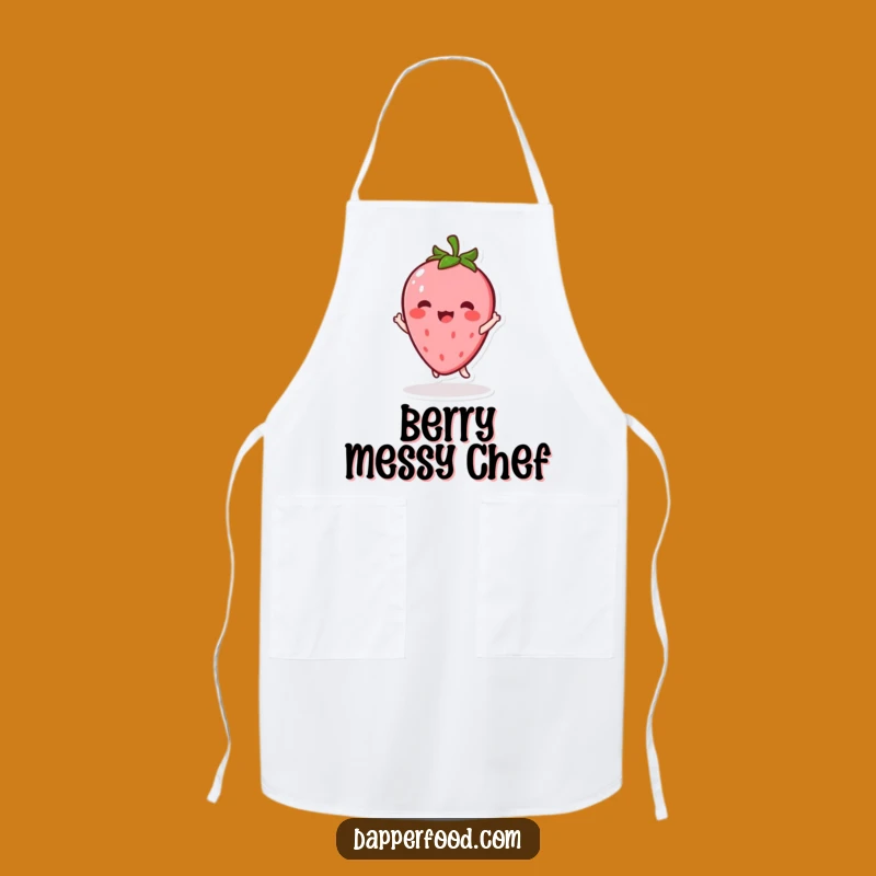 Funny Kawaii Strawberry Apron: Cook with Sweet Cheer, Twirling Character Funny Gift