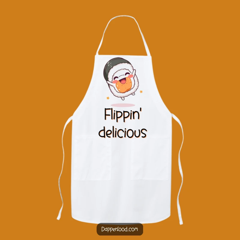 Funny Sushi Roll Somesault Apron: Joyful Cooking with Kawaii Charm