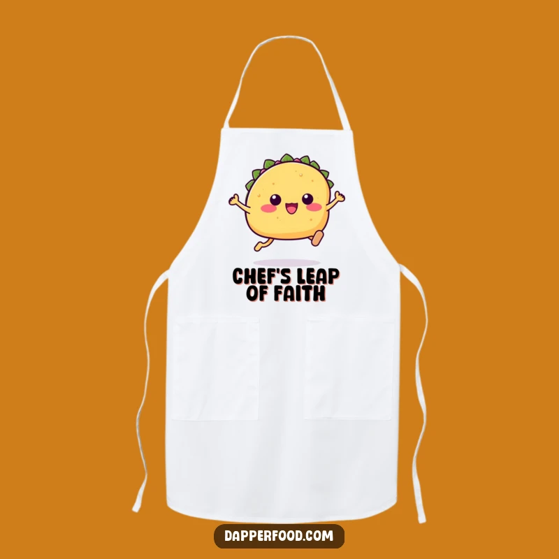 Fun Funny Kawaii Taco Apron: Cooking with a Leaping Treat