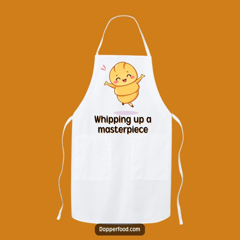 Funny Croissant Ballet Twirl Apron - Bake with Grace and Humor