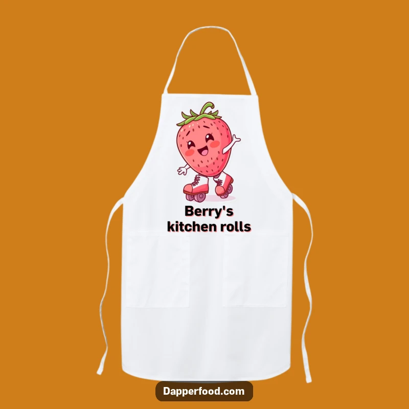 Funny Strawberry Roller Skater Apron - Hilarious Kitchen Fun for Foodies
