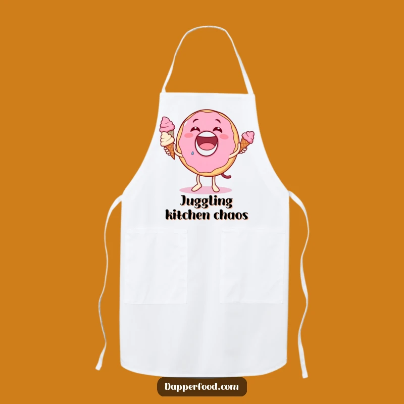 Funny Donut Juggling Apron - Bake with Merriment and Sweet Humor