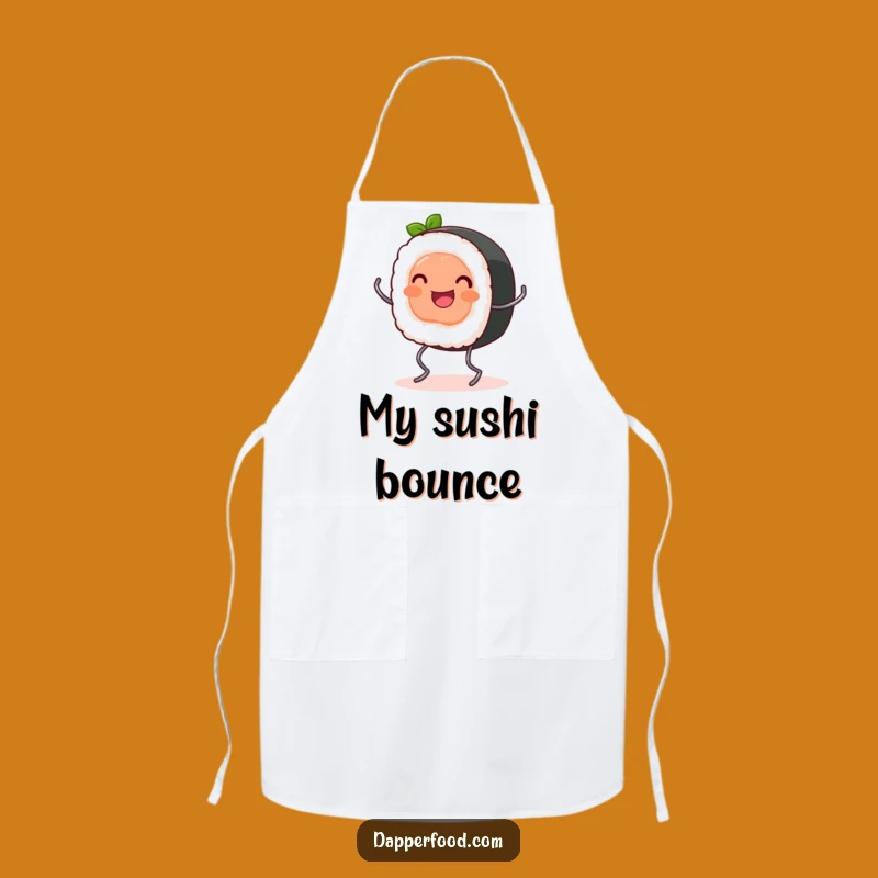 Funny Sushi Roll Bouncing Apron - Japanese Cooking Fun Funny Gift