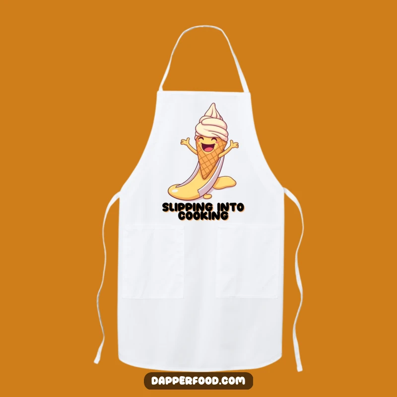 Funny Ice Cream Sliding Apron - Dessert Chef Wear, Perfect Funny Gift