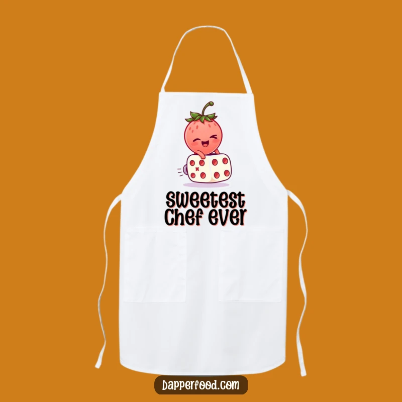 Funny Strawberry Dice Apron: Kitchen Luck, Great Humorous Gift!