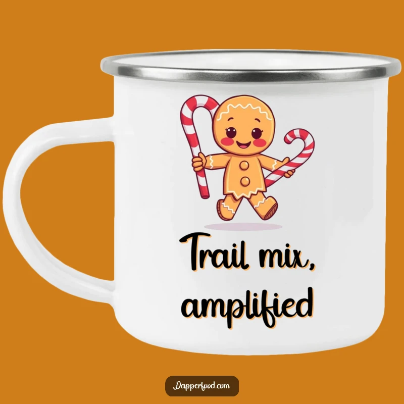 Funny Camping Mug - Gingerbread Man Candy Cane Adventure Gift