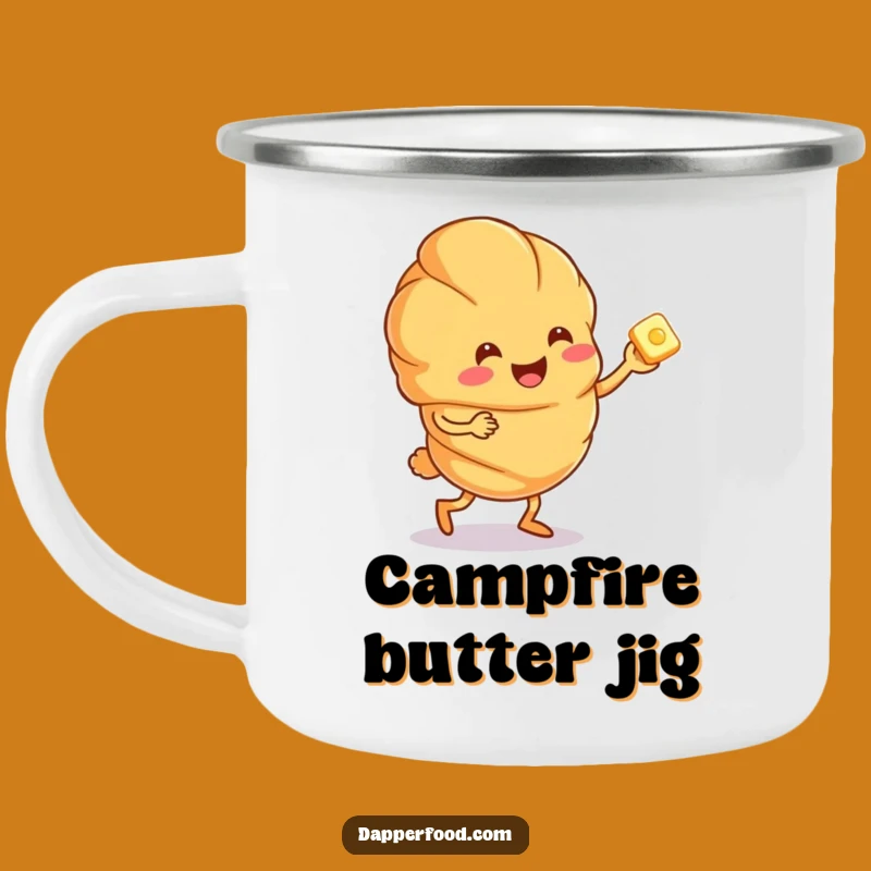 Funny Croissant Jig Camping Mug - Hilarious Breakfast Companion Outdoors