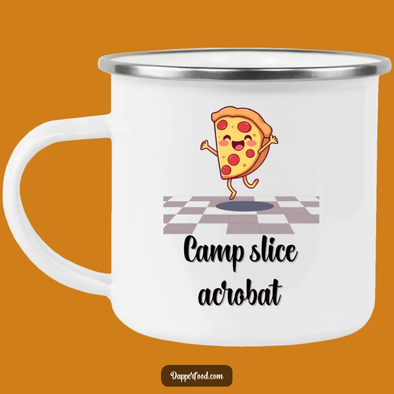 Funny Pizza Cartwheel Camping Mug - Fuel Your Adventures With Fun