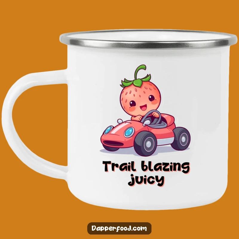 Funny Strawberry Racer Camping Mug: Fuel Your Adventures with Humor
