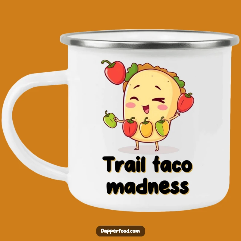Funny Taco Juggling Camping Mug: Fiesta Sips for Outdoor Adventures