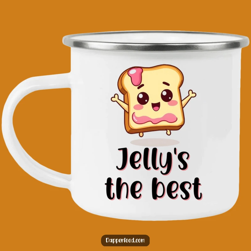Funny Toast & Jelly Camping Mug - Rugged Cartoon Cup, Great Funny Gift