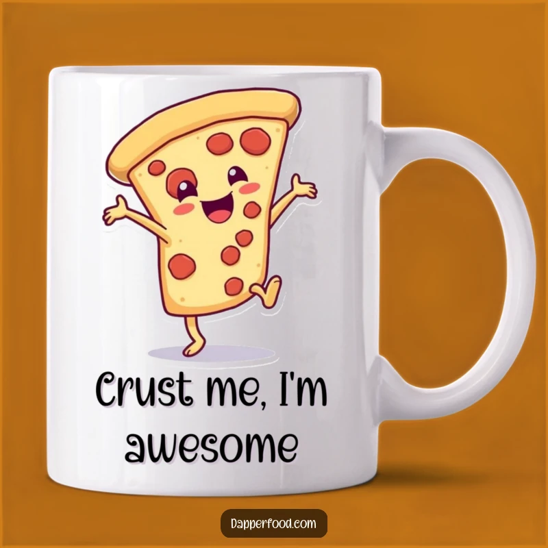 Funny Pizza Cartwheel Mug: Cheesy Action, Perfect Humorous Gift!