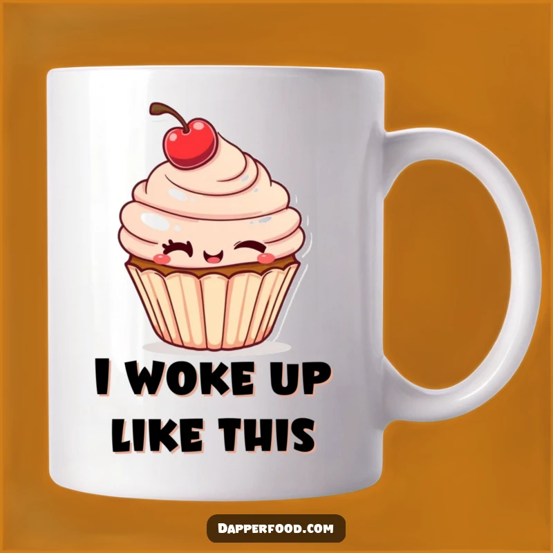 Funny Cheeky Cupcake Mug: Winking Cherry Delight, The Perfect Funny Gift!