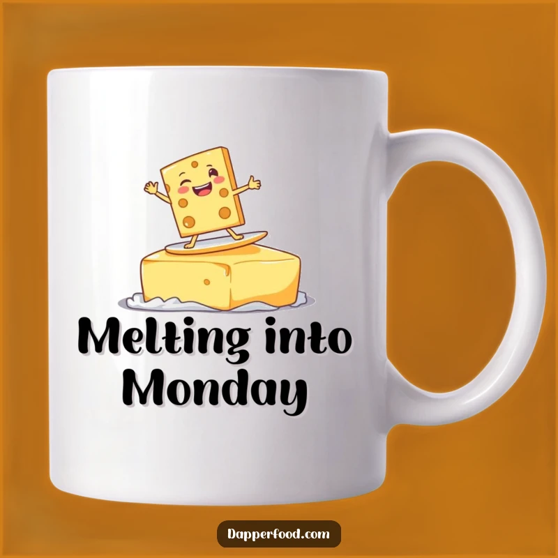 Funny Cheese Surf Mug: Hilarious Dairy Delight for Your Morning Coffee