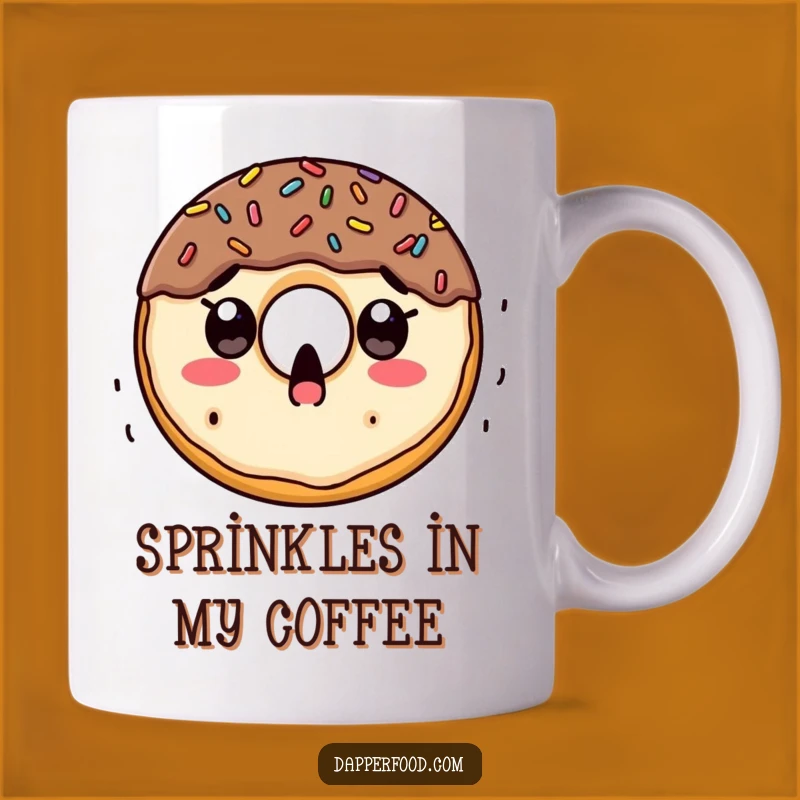 Funny Doughnut Sprinkle Surprise Mug: Hilarious Sweet Treat Gift for Coffee Lovers