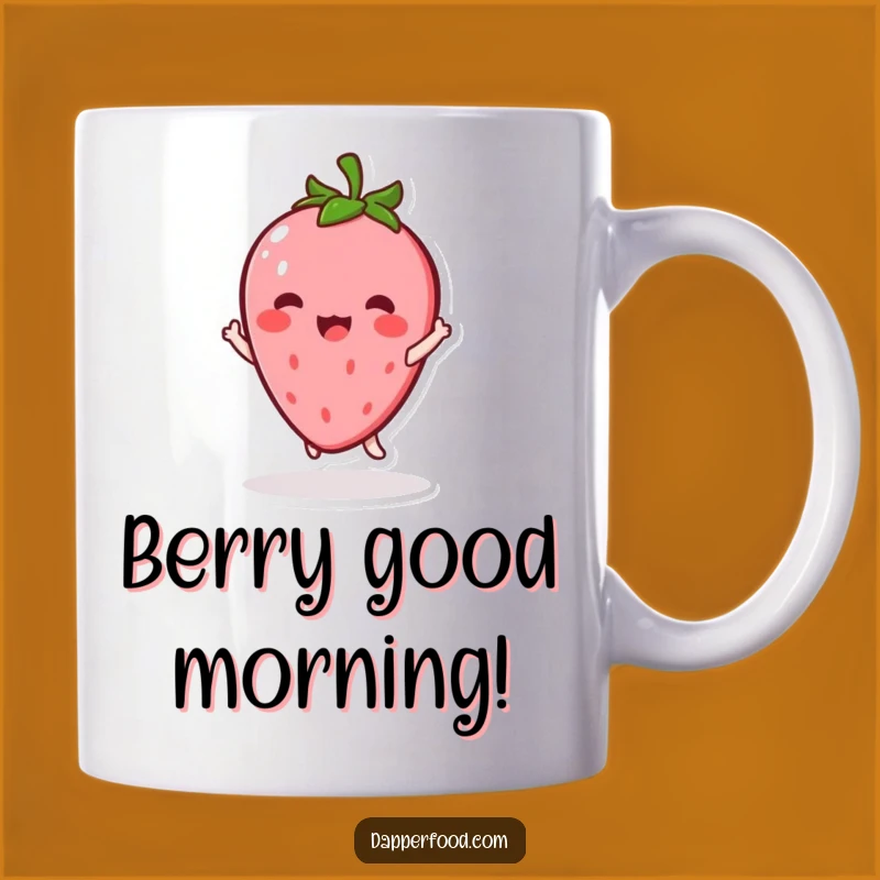 Funny Kawaii Strawberry Twirling Mug: A Joyful Burst for Your Morning Coffee Gift