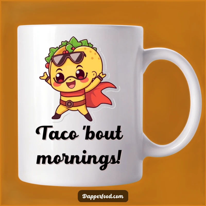 Funny Taco Superhero Mug: Hilarious Foodie Gift for the Hero in You