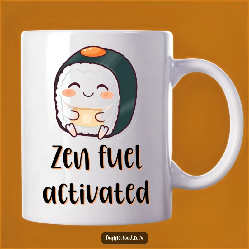 Funny Zen Sushi Mug, Relaxing Meditating Food Gift for Peace Lovers