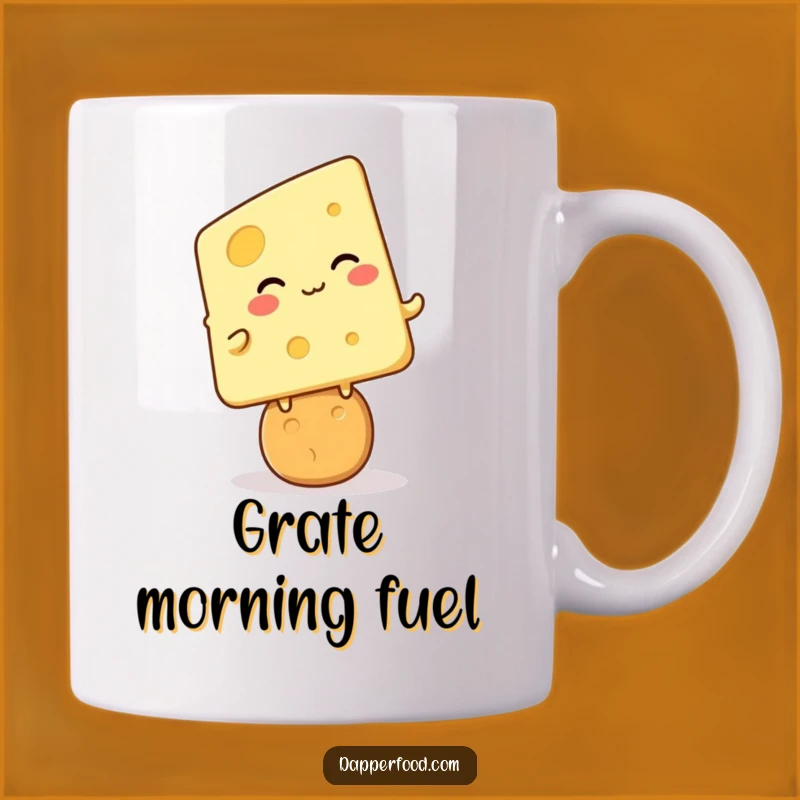 Funny Cheese Cracker Giggle Mug: Joyful Kawaii Snack Humor Gift