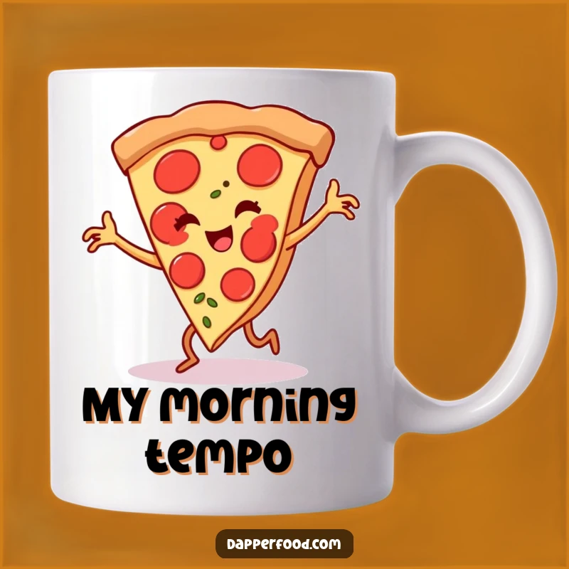 Funny Pizza Flamenco Dancing Mug - A Hilarious Slice of Joyful Art Gift