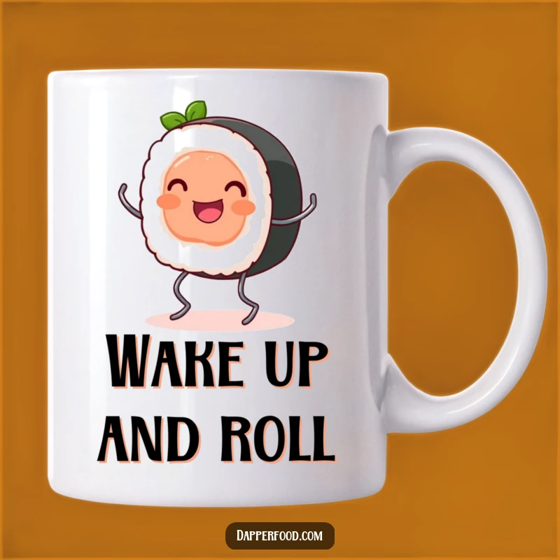 Funny Sushi Roll Bouncing Mug - Cute Japanese Food Funny Gift for Sushi Lovers