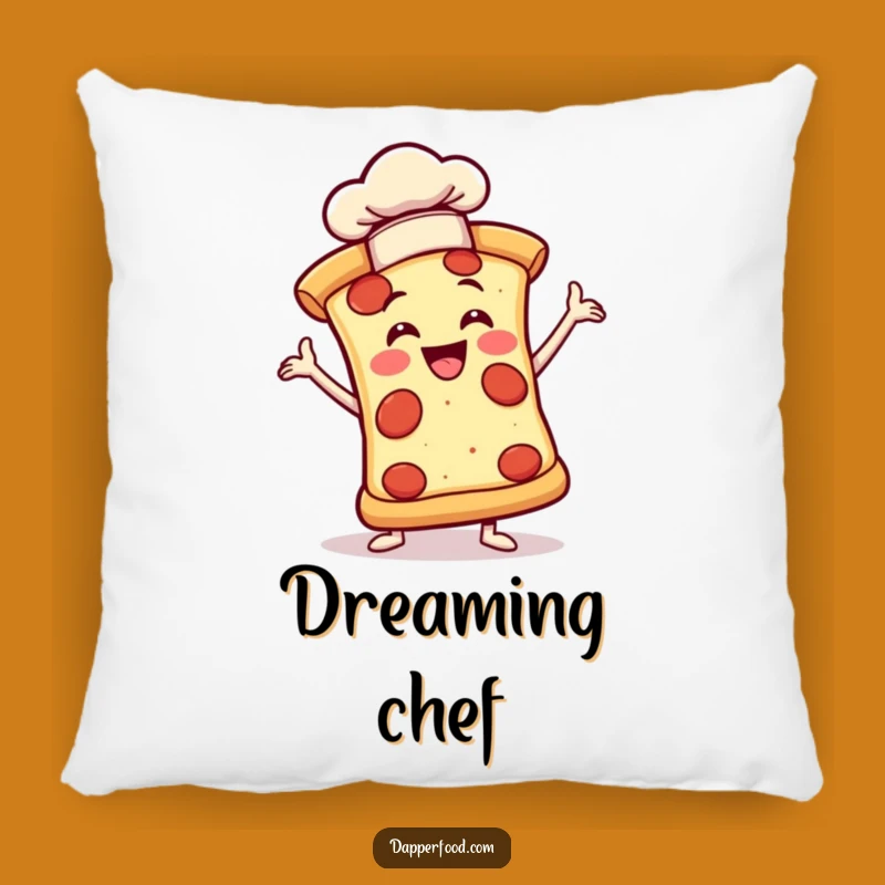 Cozy Funny Pizza Chef Pillow, Comfortable Culinary Decor Gift