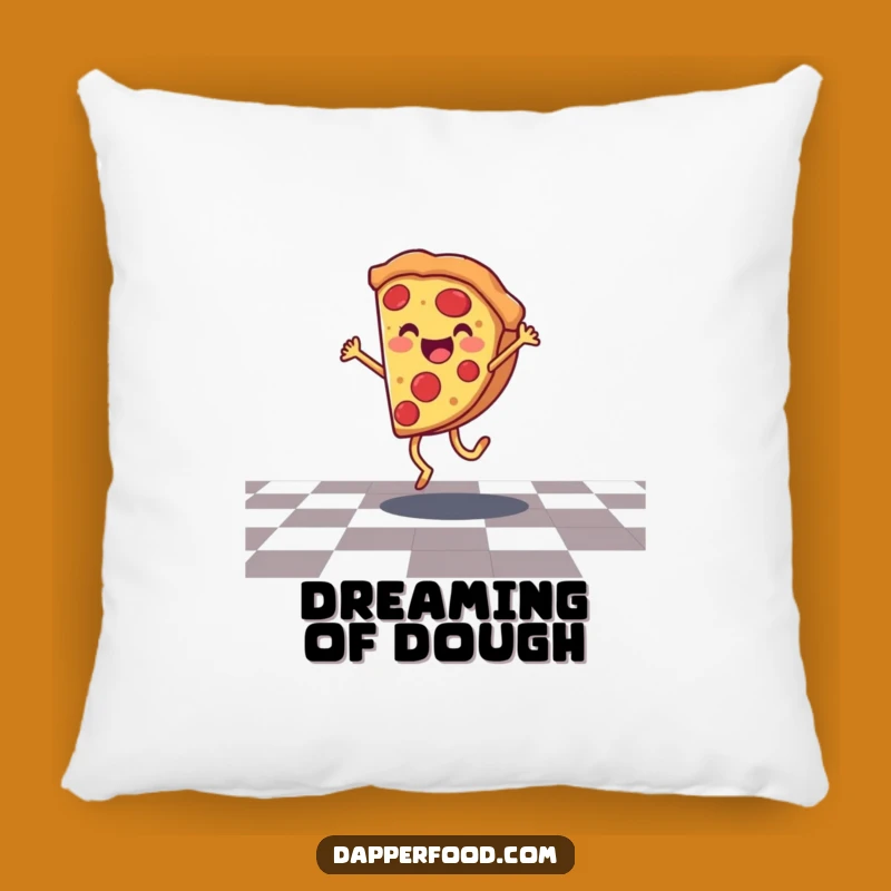 Funny Pizza Cartwheel Throw Pillow - Cozy Cheesy Fun