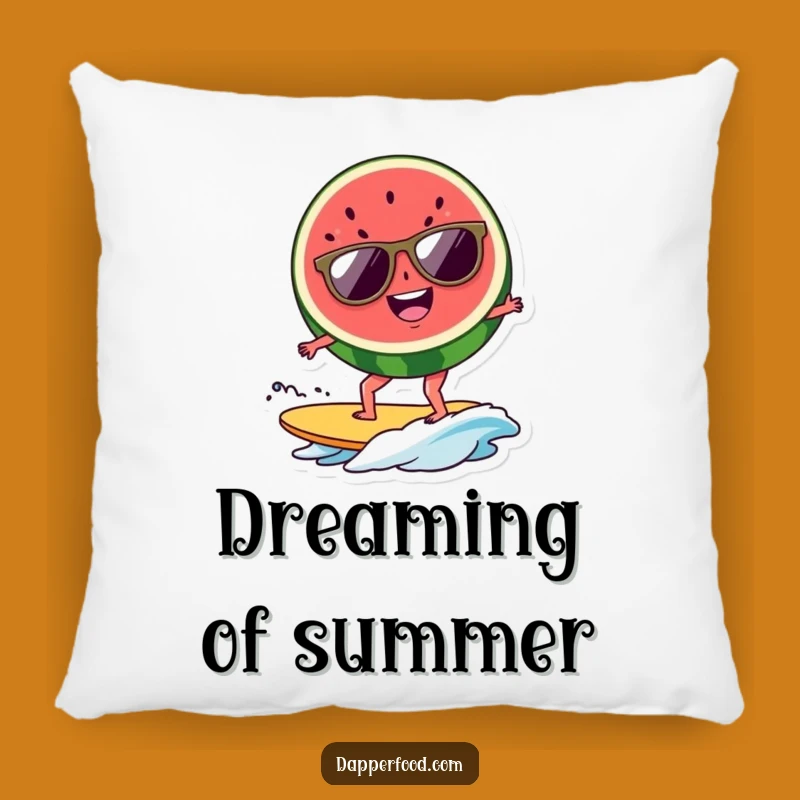 Funny Watermelon Surfer Pillow - Cozy Comfort with a Tropical Twist Gift