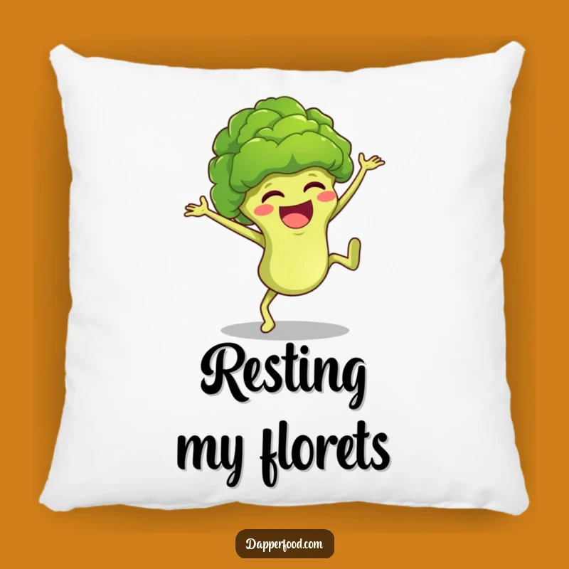Funny Broccoli Cartwheel Pillow Cute and Hilarious Comfort for Your Home