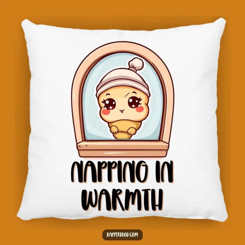 Funny Croissant Bakery Peek Pillow: Cozy Comfort & Bakery Charm Gift