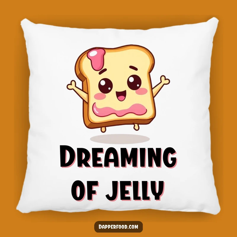 Funny Toast Jumping for Jelly Pillow - Comfy Cartoon Cushion, Great Gift