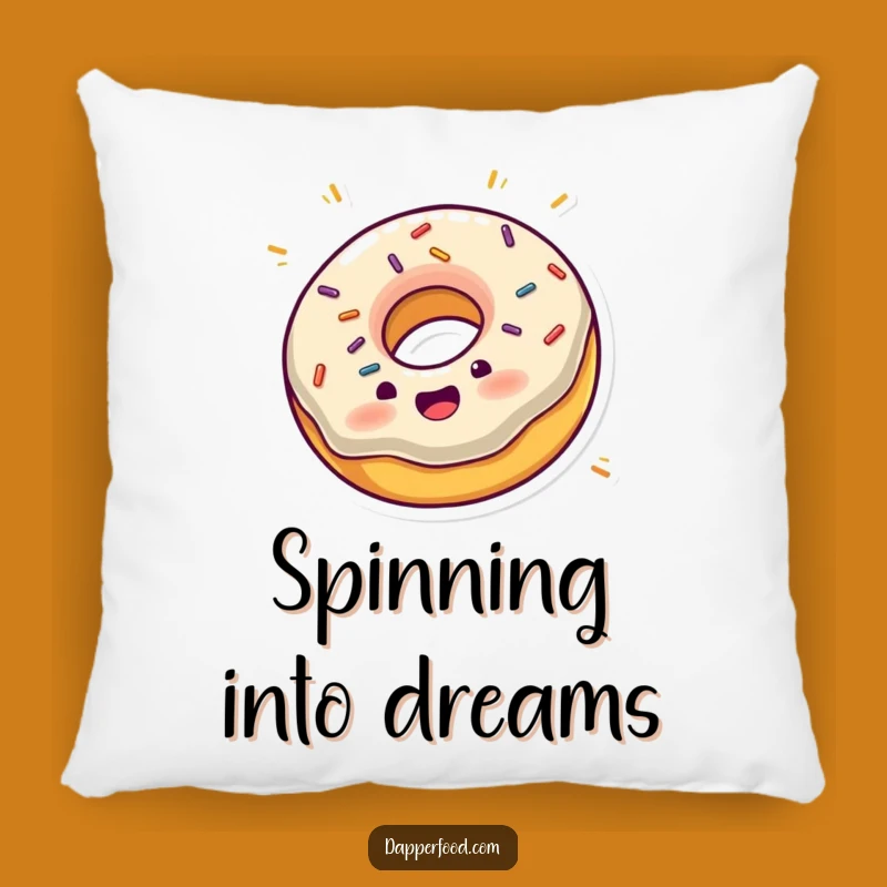 Cozy Funny Spinning Donut Pillow, Comfortable Sweet Decor Gift