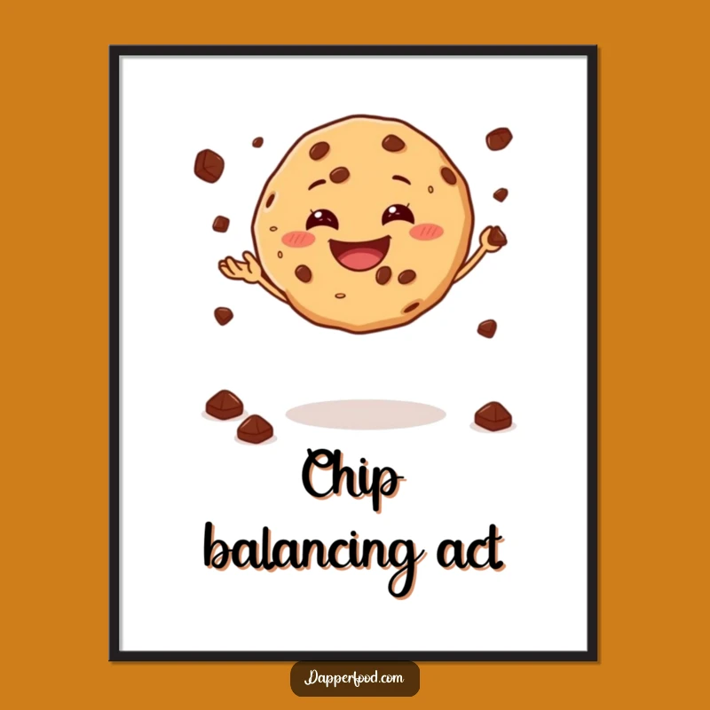 Funny Cookie Juggling Digital Art: Instant Whimsical Download