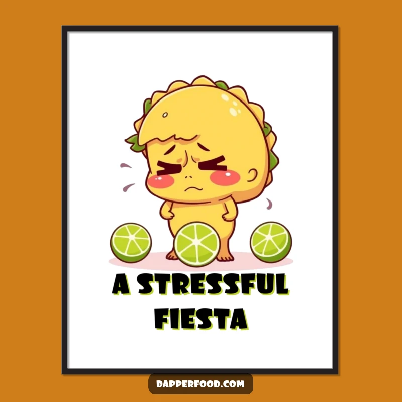 Funny Nervous Taco Juggling Digital Art - Instant Humor for Your Walls