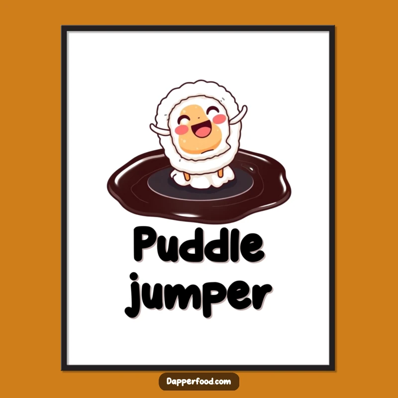 Funny Sushi Cartwheel Digital Art: Instant Hilarious Download for Foodie Decor