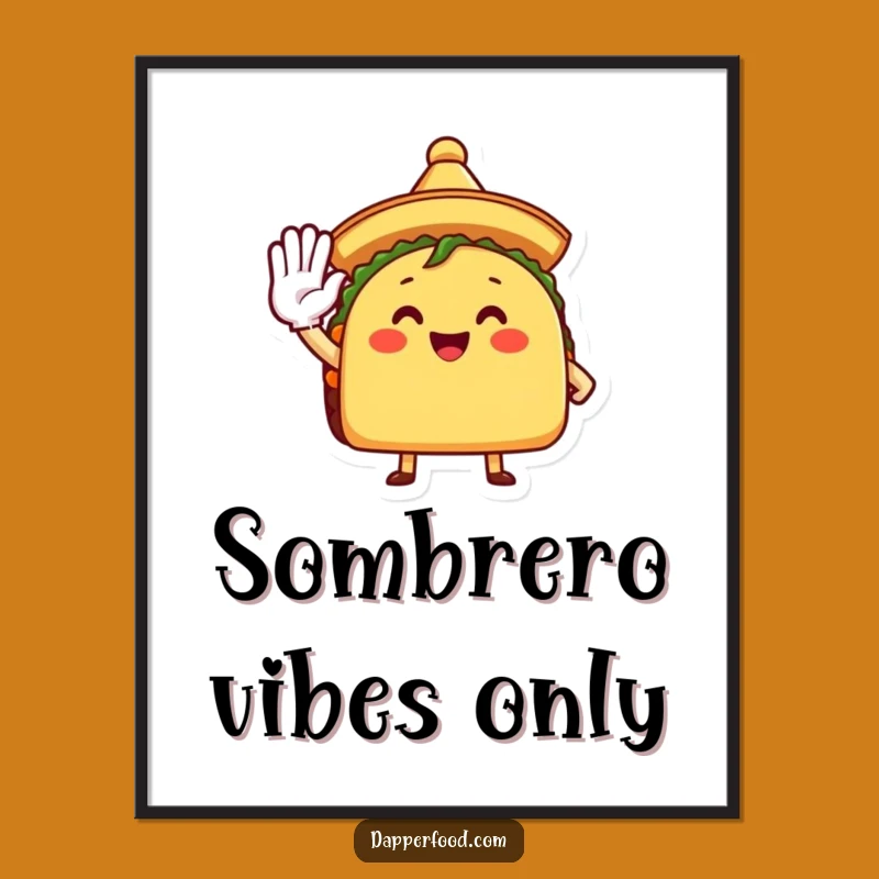 Funny Taco Digital Art: Instant Fiesta Decor, Hilarious Downloadable Gift!