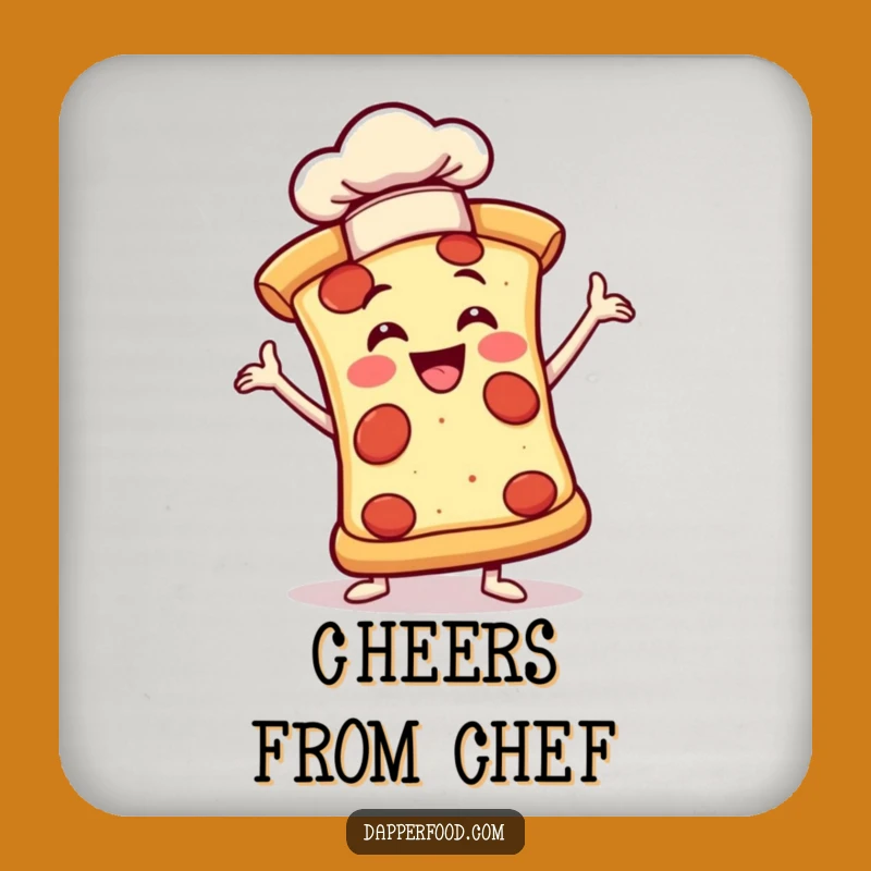 Funny Pizza Chef Coaster, Humorous Table Protector, Culinary Gift
