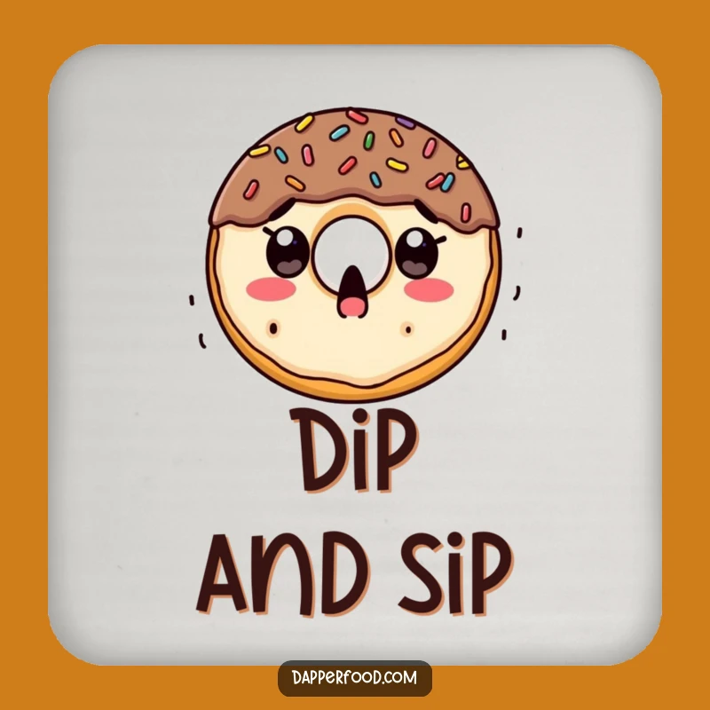 Funny Doughnut Sprinkle Surprise Coaster: Protect Surfaces with Sweet Fun