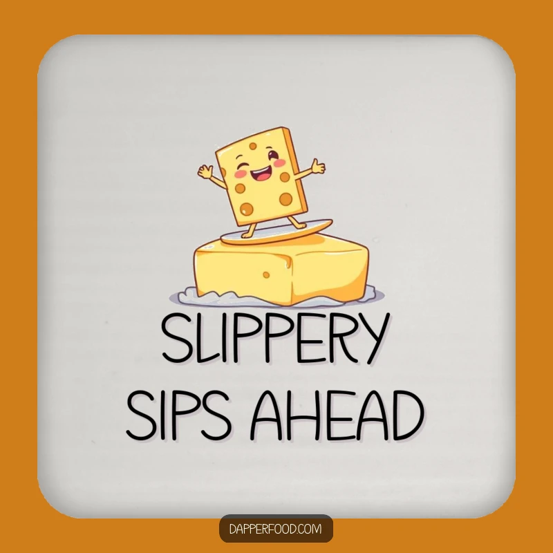 Funny Cheese Surf Drink Coasters: Protect Surfaces with Dairy Fun