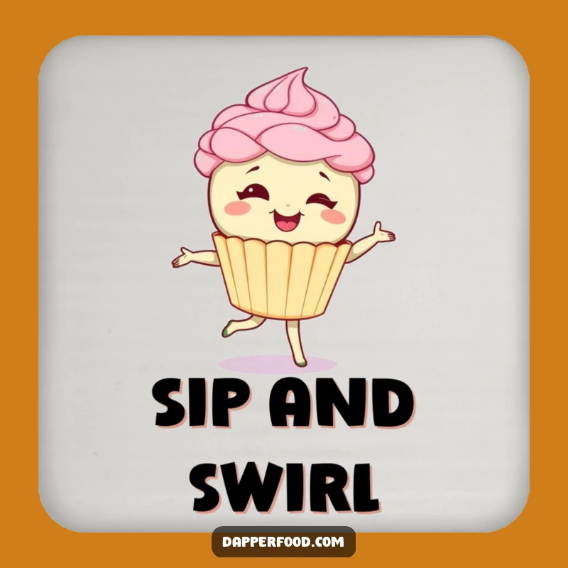 Funny Cupcake Pirouette Coasters - Protect Surfaces with Sweet Art Gift