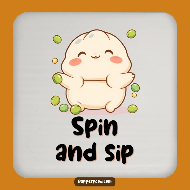 Funny Dumpling Balance Coaster - Protective Character Holder for Playful Drinks