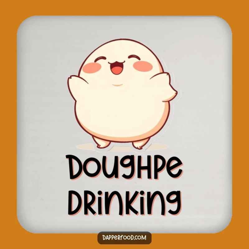 Funny Dumpling Bob Drink Coaster: Protect Surfaces with Giggles!
