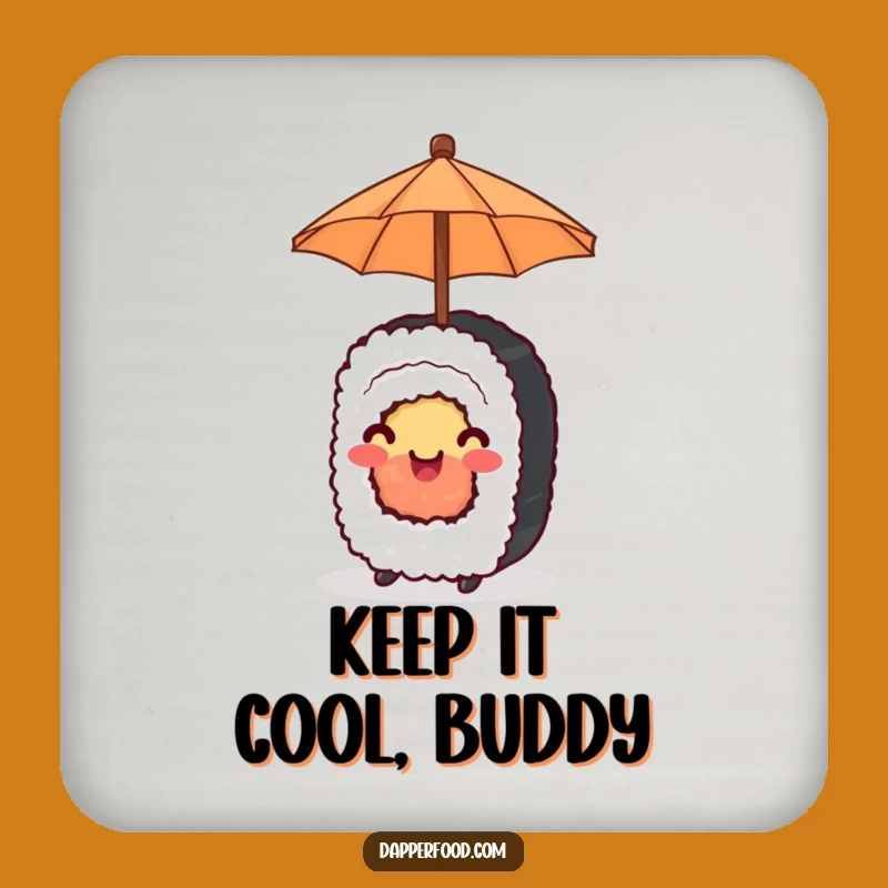 Funny Happy Sushi Umbrella Coaster: Protect Surfaces, Cute Funny Gift!