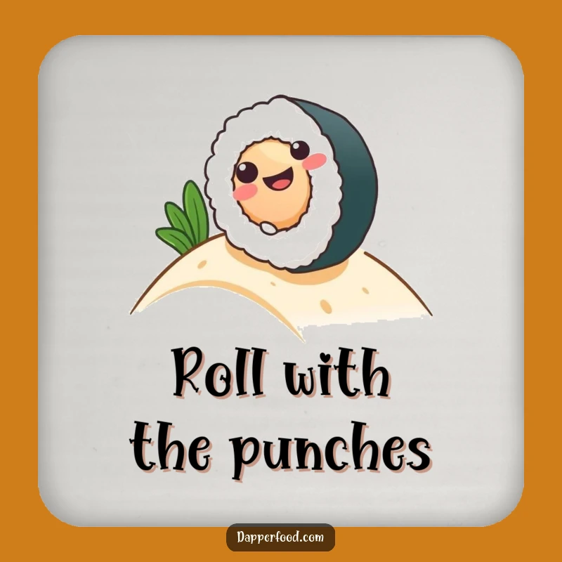 Funny Sushi Roll Coasters: Protect Surfaces, Hilarious Drink Accessory Gift!