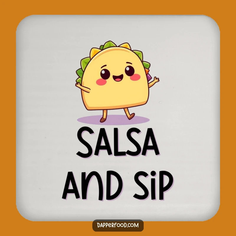 Funny Taco & Burrito Salsa Dance Coaster - Protect Surfaces with Fiesta Fun Funny Gift