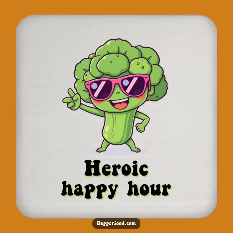 Funny Broccoli Superhero Drink Coasters: Save Your Tables from Rings