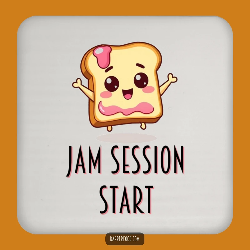 Funny Toast Jumping for Jelly Coaster - Cartoon Drink Accessory, Gift