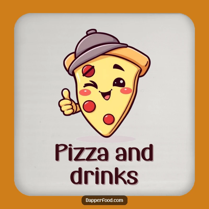 Funny Pizza Handstand Coasters - Protect Surfaces with Witty Art Gift