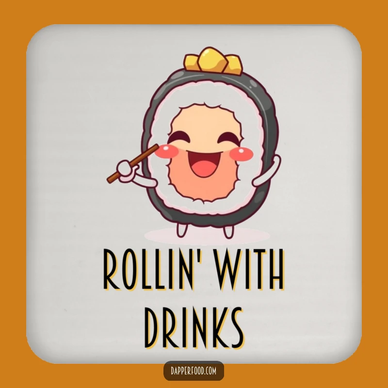 Funny Sushi Juggling Coasters - Protect Surfaces with Cheerful Art Gift