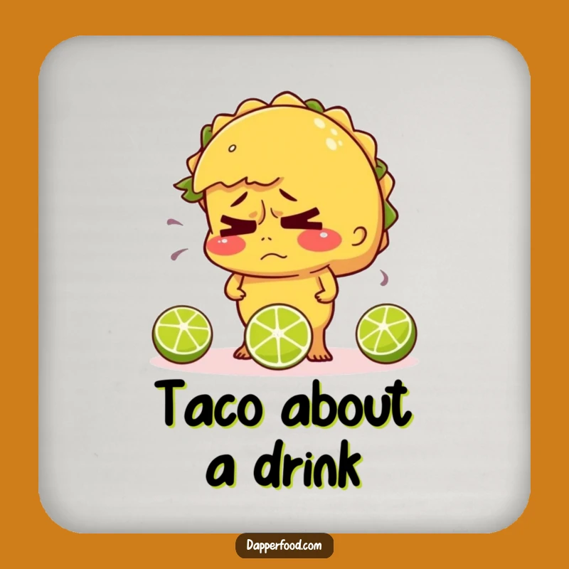 Funny Nervous Taco Juggling Coaster - Protect Surfaces with Humorous Flair